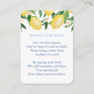 Amalfi Lemons bauen Baby Boy's Library Baby Shower Begleitkarte