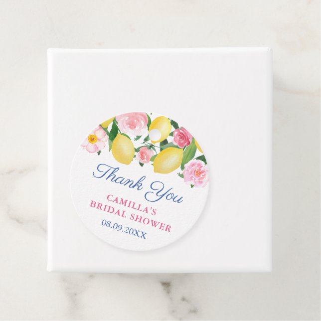 Amalfi Lemons Blue Tile Baby oder Polterabend Geschenkanhänger (Beispiel)