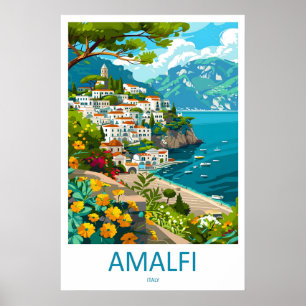 Amalfi-Park-Plakat Ski Reise NationalVintage Poster