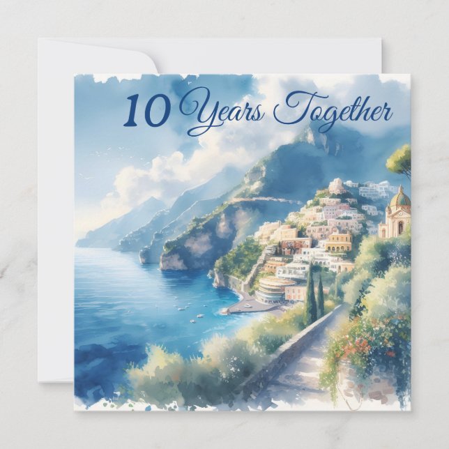 Amalfi Positano Romantisches Geschenk zum Jubiläum Karte (Vorderseite)
