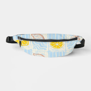 Amalfi-Stil nahtloses Muster mit Zitronen Bauchtasche