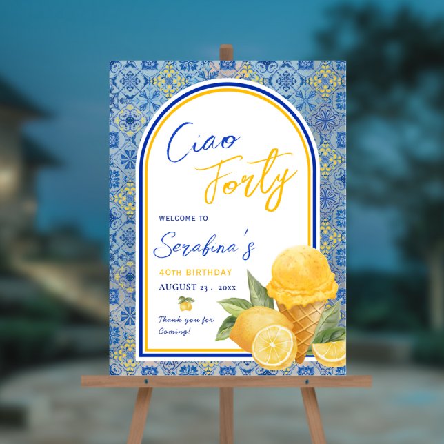 Amalfi Tiles Italien 40e anniversaire fête (Créateur téléchargé)