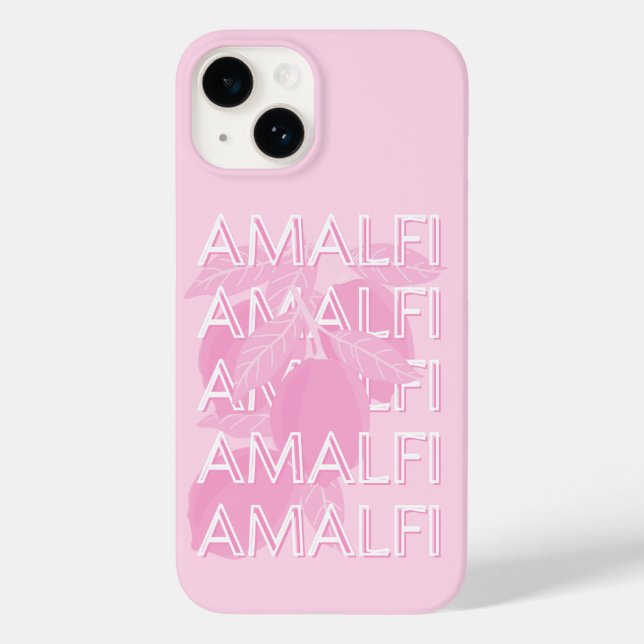 Amalfiküste, Italien, Reisekunst, Preppy, Pink Case-Mate iPhone 14 Hülle (Rückseite)