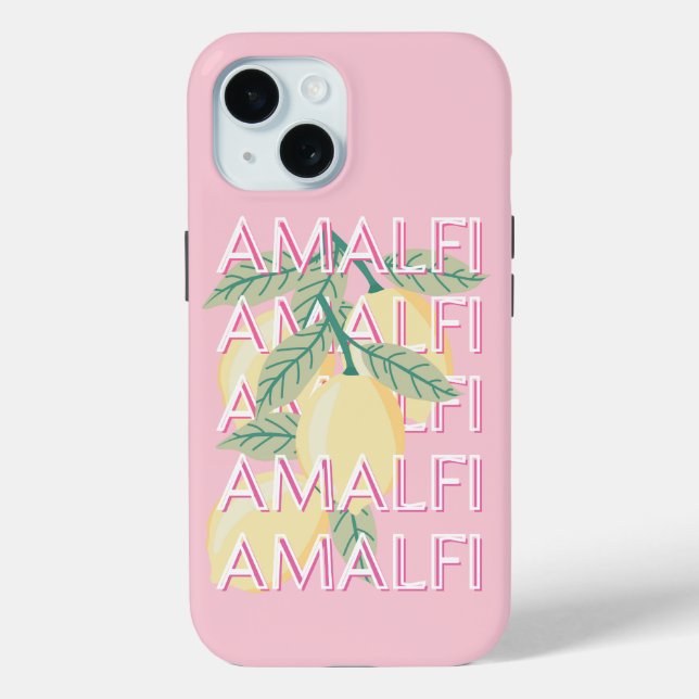 Amalfiküste, Italien, Reisekunst, Preppy, Pink Case-Mate iPhone Hülle (Rückseite)