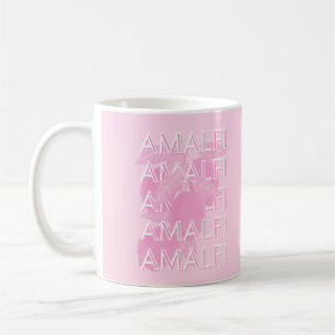 Amalfiküste, Italien, Reisekunst, Preppy, Pink Kaffeetasse