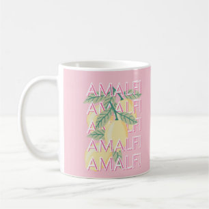 Amalfiküste, Italien, Reisekunst, Preppy, Pink Kaffeetasse