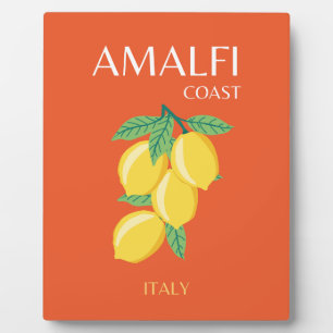 Amalfiküste, Italien, Reisekunst, Retro, Orange Fotoplatte