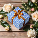 Amalfiküste | Mediterrane Lemon Hochzeit Geschenkpapier Set<br><div class="desc">Blauer Fliesenlemon italienischer Themenabend Ideal für einen Polterabend,  eine Verlobungsfeier oder eine Babydusche.</div>