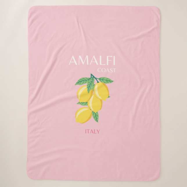 Amalfiküste, Preppy Room, Rosa Sherpadecke (Vorderseite)