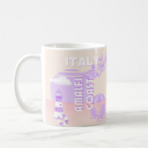 Amalfiküste, Reisekunst, Preppy Travel, Pastell Kaffeetasse