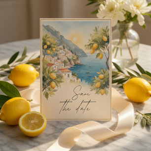 Amalfiküste Zitrone   Italienische Save The Date Einladung