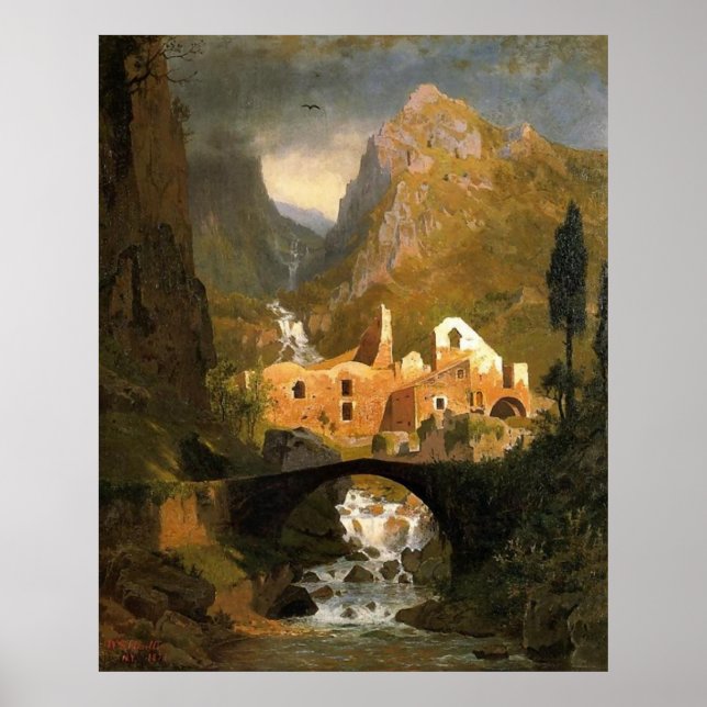 Amalfi's Valle dei Mulini Kampanien Italien Poster (Vorne)