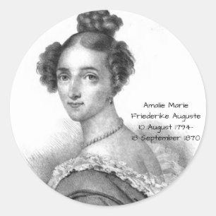 Amalie Marie Friederike Auguste Runder Aufkleber