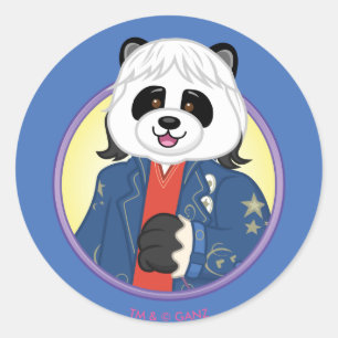 Amanda Panda Runder Aufkleber