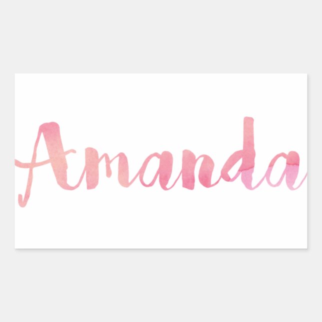 Amanda Rechteckiger Aufkleber (Vorderseite)