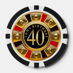 Amanda Toms 40. Geburtstag Pokerchips