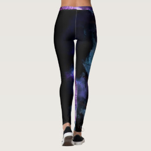 "Amanda" Trainer-lila abstraktes mit Streifen Leggings