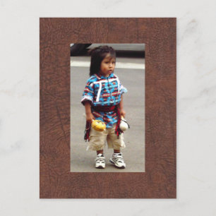 Amandas indigenes amerikanisches Kind Postkarte