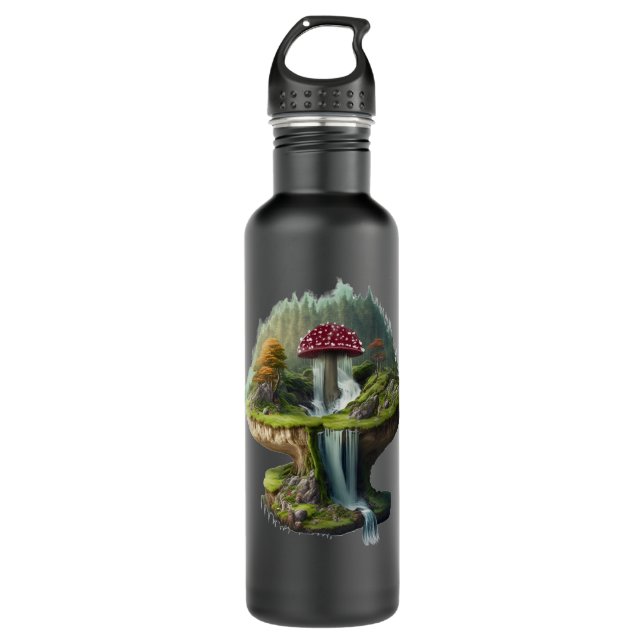 Amanita Muscaria Forest Edelstahlflasche (Vorderseite)