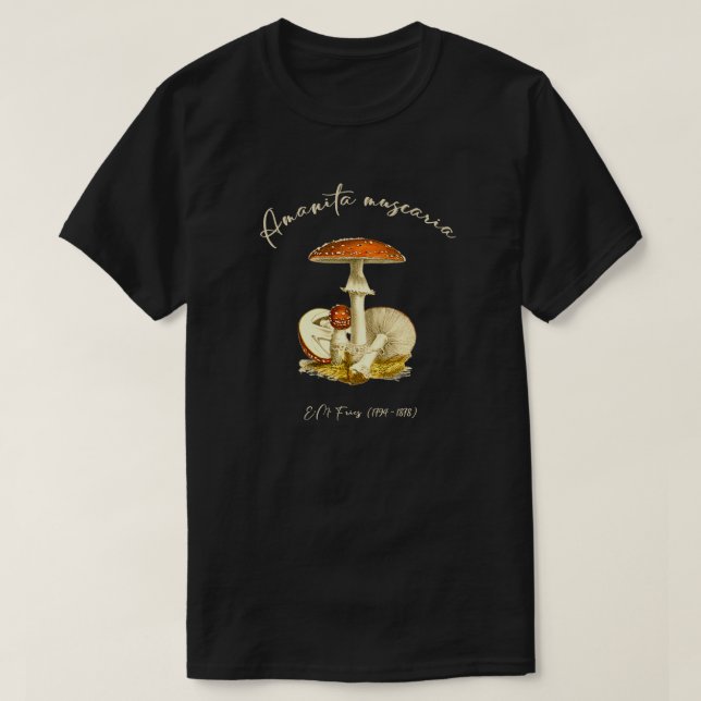 Amanita Muscaria Pilz Fungi T-Shirt (Design vorne)