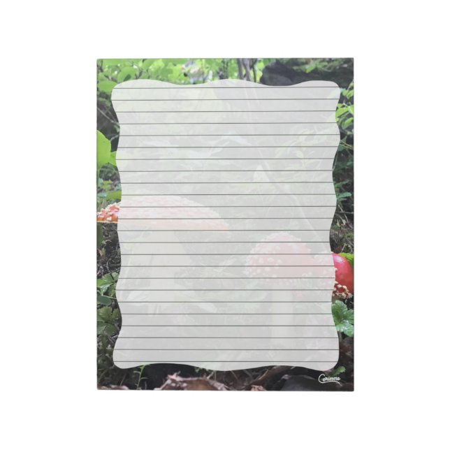 Amanita Muscaria Pilze - 11" x 8,5" Notepad Notizblock (Rotiert)