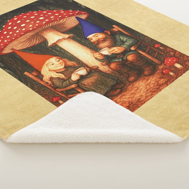 Amanita Mushroom und Gnomes Sherpadecke (3/4)