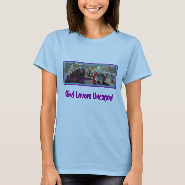 Amants asiatiques d'oiseau de T-shirt de (Devant)
