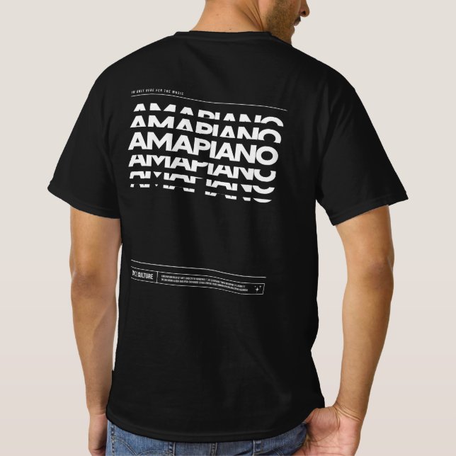 Amapiano Dance Culture DJ Raving T - Shirt Dark (Rückseite)