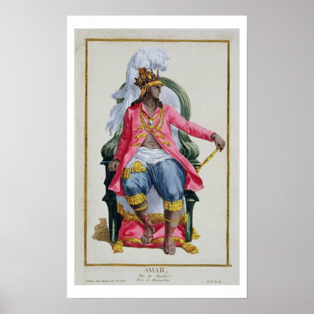 Amar, König von Ouidah, von "Receuil des Estampes, Poster (Vorne)