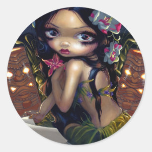 "Amara and the Book"-Aufkleber Runder Aufkleber