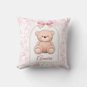Amara Benutzerdefiniertes rosa Teddy-Bär-Kinderz Kissen