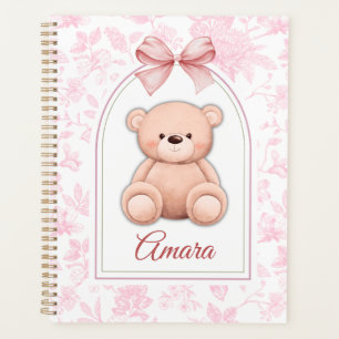 Amara   Benutzerdefiniertes rosa Teddy-Bär-Kinderz Planer