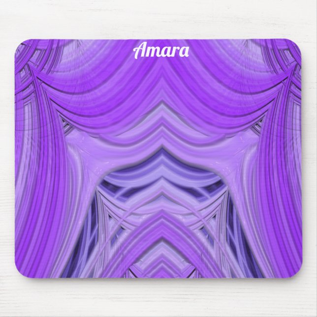 AMARA ~ Blue Lavendel und Lila Design Mousepad (Vorne)