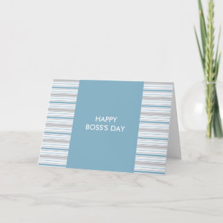 Amara Stripe Cornflower Happy Boss's Day Dankeskarte