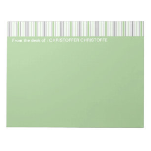 Amara Stripe pistachio vom Schreibtisch aus Notepa Notizblock