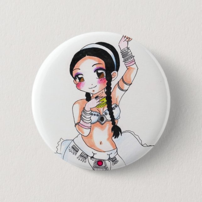 Amarant Chesire Button (Vorderseite)