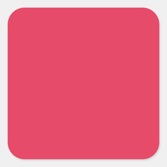 Amaranth modisches Farbdesign Quadratischer Aufkleber (Vorderseite)