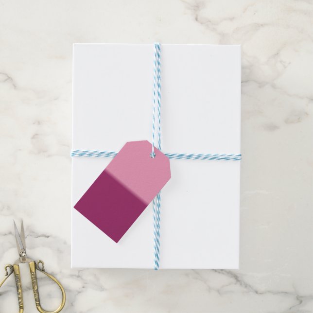 Amaranth Pink und Amaranth Geschenkanhänger (Mit Garn)