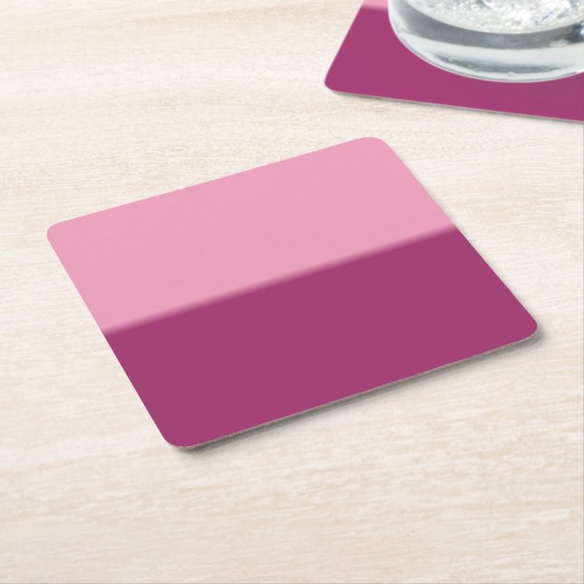 Amaranth Pink und Amaranth Rechteckiger Pappuntersetzer (angewinkelt)