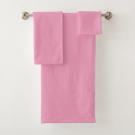 Amaranth Pink (Vollfarbe) Badhandtuch Set