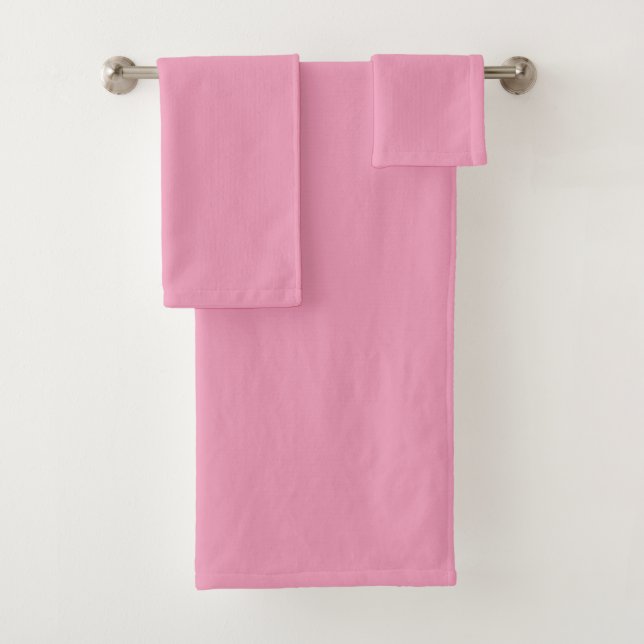 Amaranth Pink (Vollfarbe) Badhandtuch Set (Insitu)