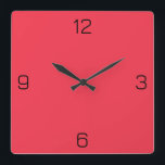 Amaranth Red F4364C Color - Option "Name hinzufüge Quadratische Wanduhr<br><div class="desc">Fügen Sie einen Namen, Initialen oder Text hinzu, oder behielt Sie die Farbe alleine. Farbkoordinaten mit anderen Elementen des Ladens basierend auf dem Namen und dem HEX-Code (sechsstellige Hex-Triole). Verwenden Sie diesen Code, um andere Elemente zu mischen, zu ergänzen und anzupassen, um diese zu ergänzen oder um anderen Auflistungen hinzuzufügen....</div>