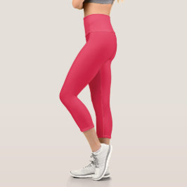 Amaranth Solid Color | Classic | elegant Capri Leggings