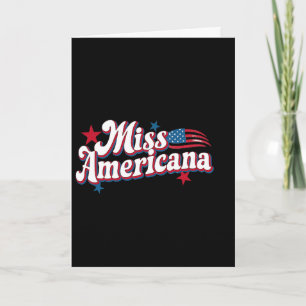 Amare Box Amerika 4. Juli Miss Americana Retro Karte