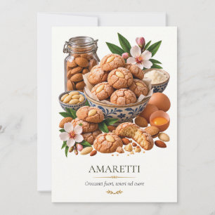 Amaretti – Vintage italienisches Dessert Einladung