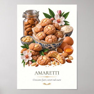 Amaretti – Vintage italienisches Dessert Poster