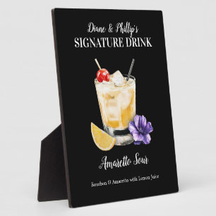 Amaretto Sour Getränkeschild Vorlage Schild indivi Fotoplatte