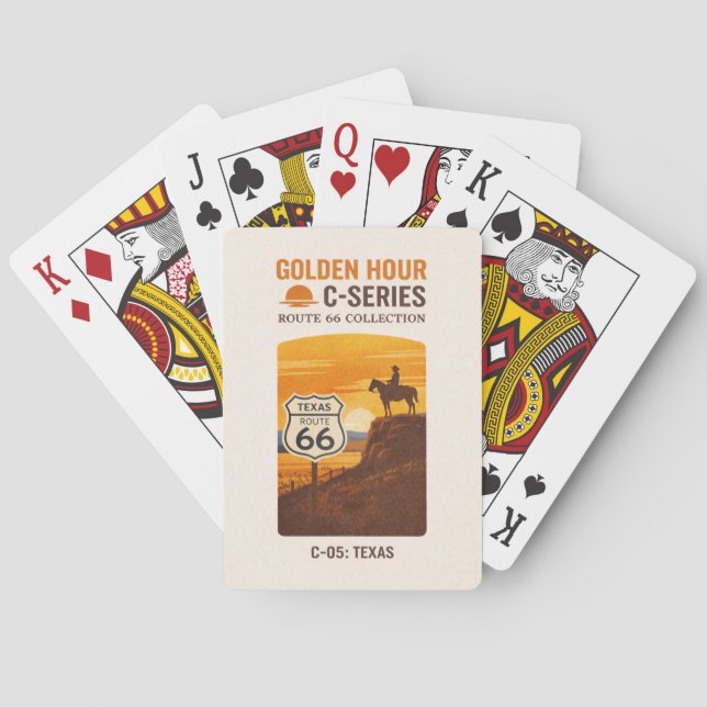 Amarillo Centennial Cowboy Sonnenuntergangsdeck Spielkarten (Rückseite)
