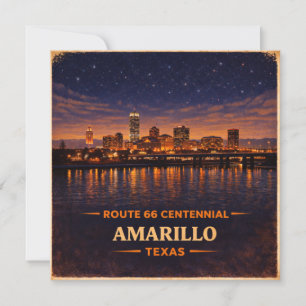 Amarillo Route 66 Skyline Reisepapier-Set Karte