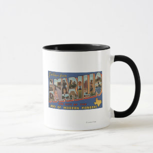 Amarillo, Texas - große Buchstabe-Szenen Tasse